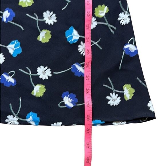 90s Y2K Vintage Black Floral Mini Dress Peek A Boo Scoop Neck M Collection Small - Picture 6 of 6